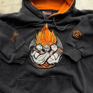 RARE GRAIL Vintage 2001 DBZ Super Saiyan Anime Hoodie Large